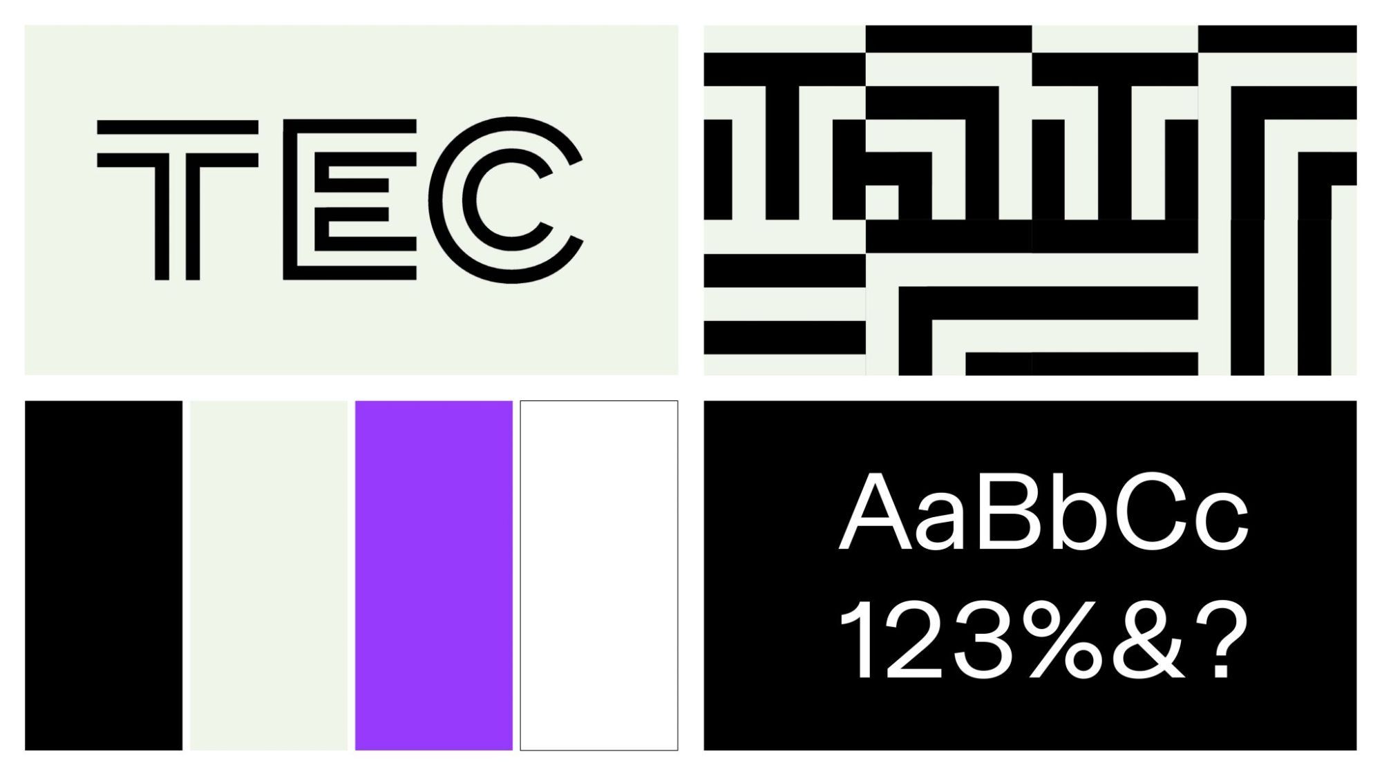 TECs identitet: logoet med dobbelte linjer, supergrafikken, farvepaletten og typografien