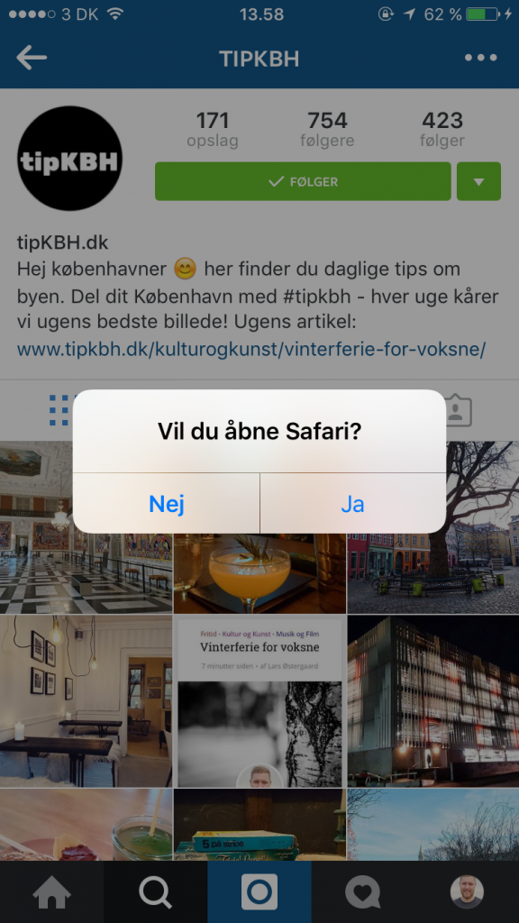 Besøg fra Instagram